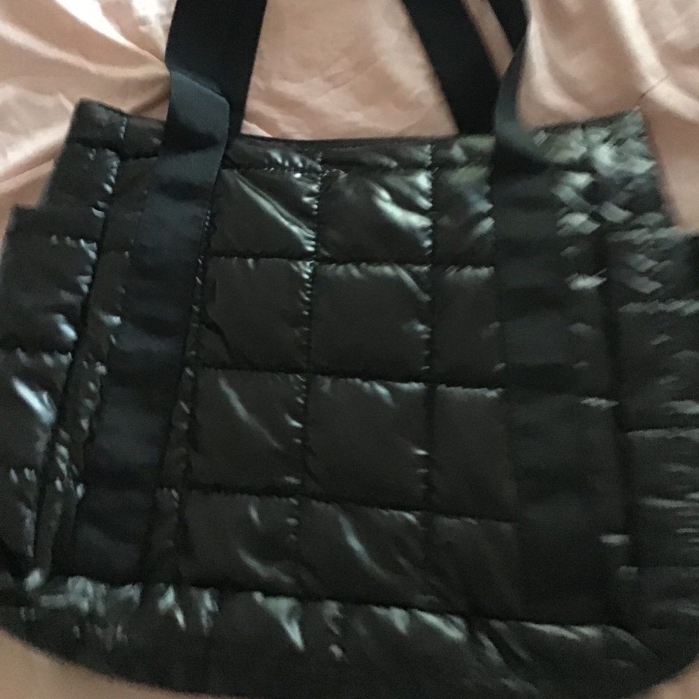 Women’s Medium Sized Black nylon padded handbag